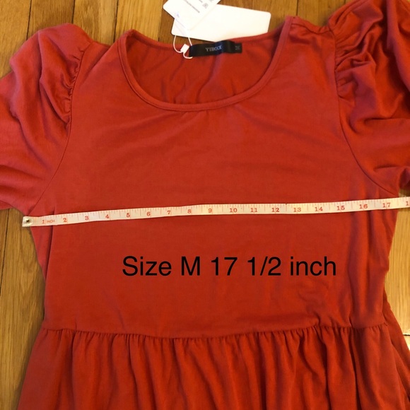 NWTSwing Dress with Pockets( Rust Red ) - Picture 8 of 12